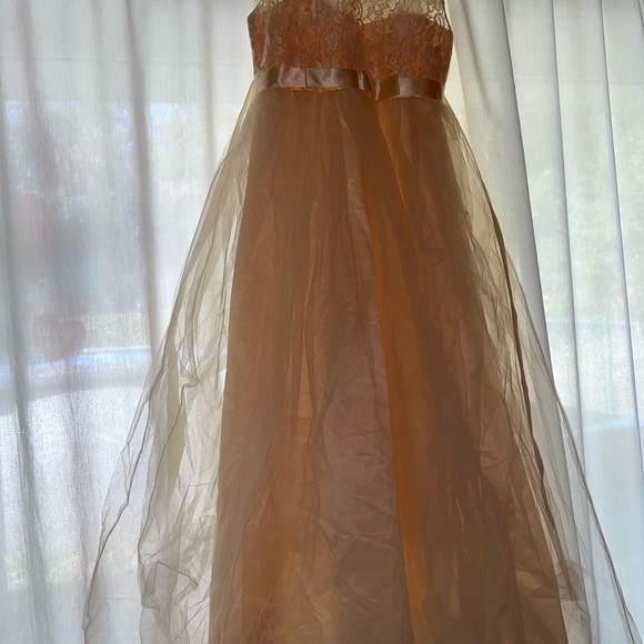 Yellow tulle and lace dress - Picture 5 of 5